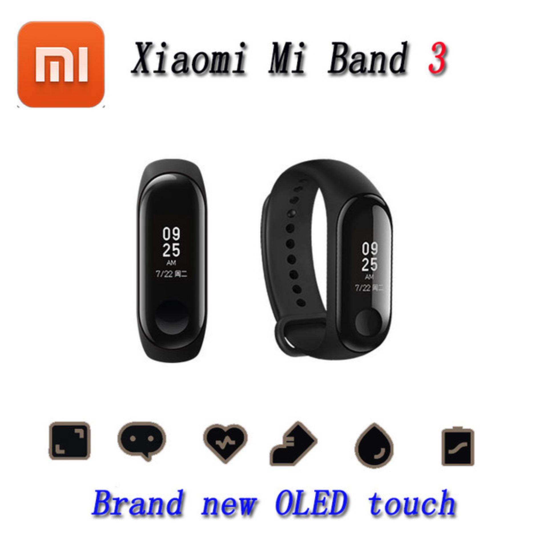 Buy MI Band line Wearable Technology Original Xiaomi Mi band 3 OLED Heart Rate Monitor Bluetooth 4 2 Smart Bracelet Wristband Chinese