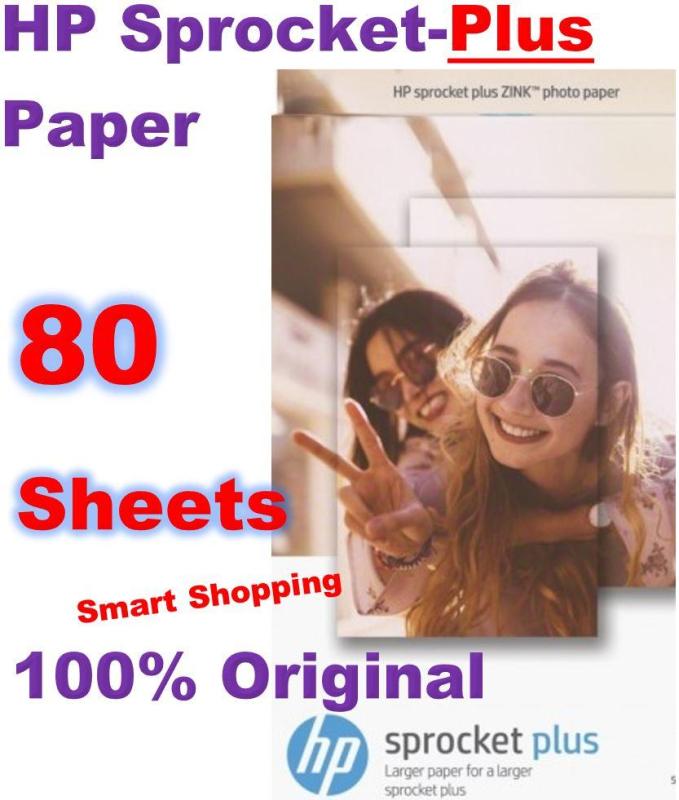 [80 sheets] HP Sprocket Plus Photo Paper sticky-backed sheets 2.3 x 3.4 in for Sprocket-Plus Printer (100 % Original) Zink sticky backed Thermal 58 mm x 87 mm  Glossy Singapore