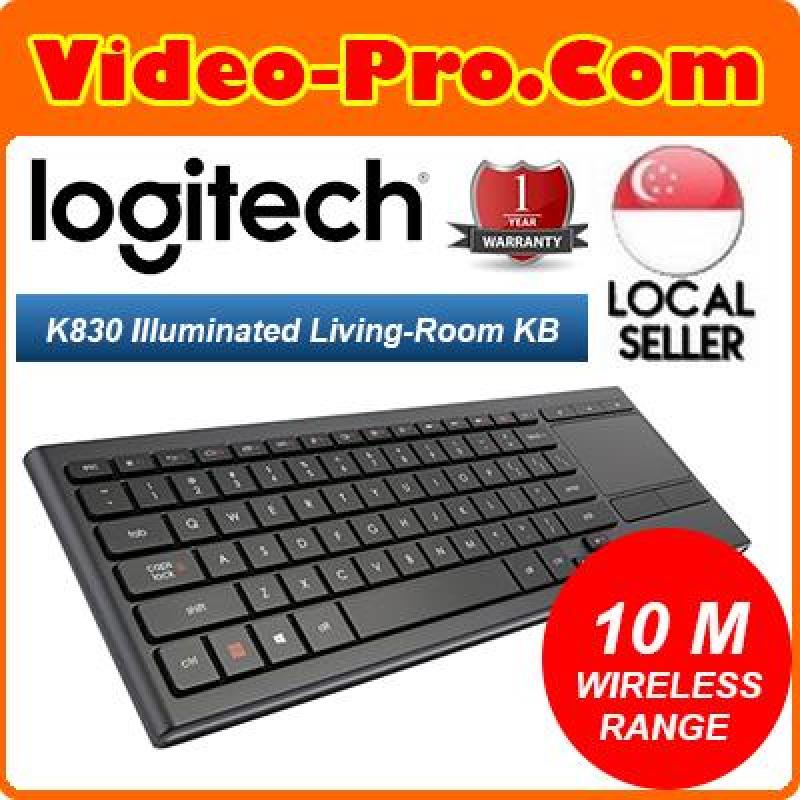 Logitech K830 Illuminated Living-Room Wireless KB and Touchpad for Internet-Connected TVs 920-007182 Singapore