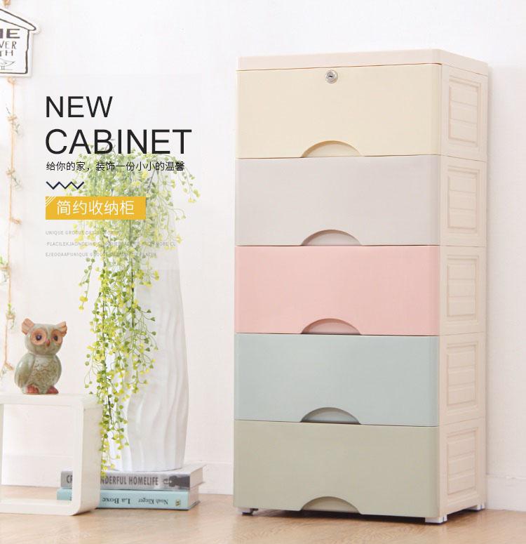 Medium Macaron 5-Tier Drawer Cabinet Dresser Chest Storage Home Organisation Living Furniture