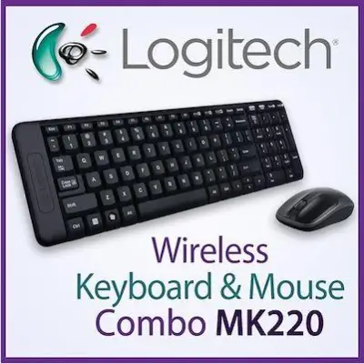 Logitech MK220 MK270r Wireless Keyboard Mouse Black