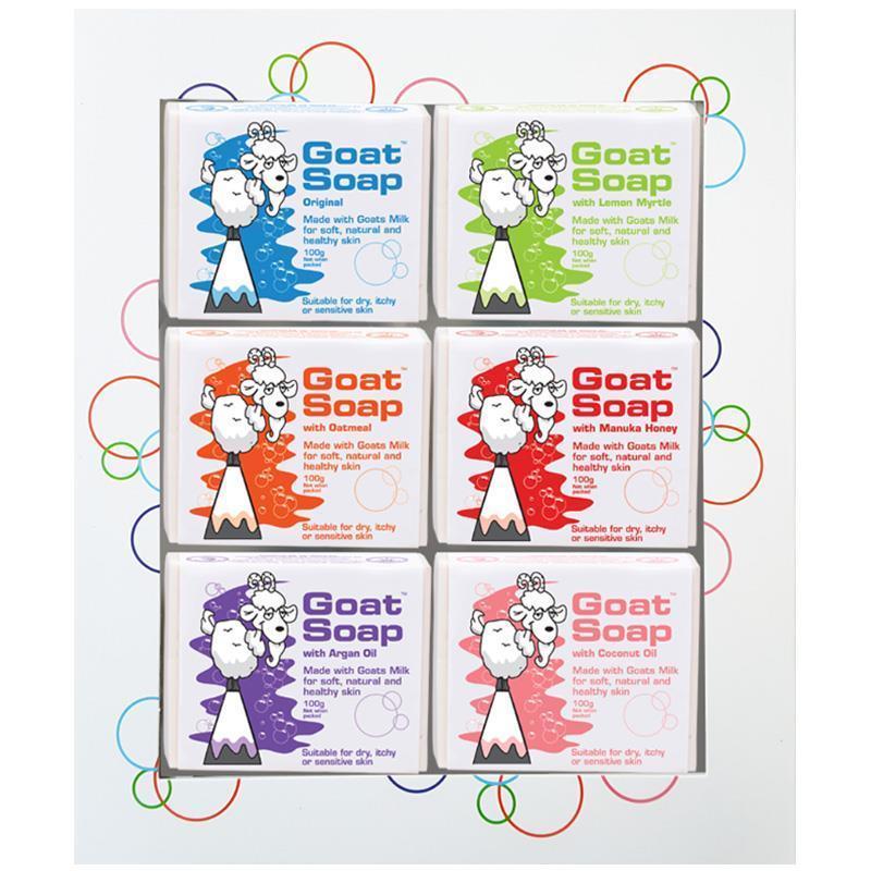 Buy Goat Soap 6 Pack Value Gift Set Original, Oatmeal, Lemon Myrtle, Manuka Honey, Argan Oil & Coconut Oil Singapore