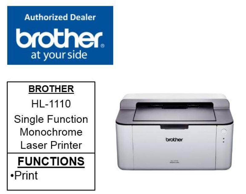 Brother HL-1110 Single Function Monochrome Laser Printer HL1110 HL 1110 Singapore