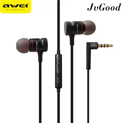 JvGood In-Ear Earbuds Awei ES-70TY Headphones Wired Earphones 3.5MM Headset with Microphone Volume Control Remote