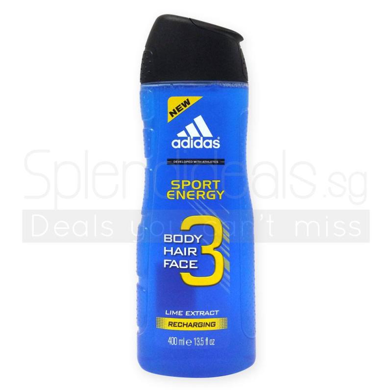 Buy (Pack of 3) ADIDAS Shower Gel - Recharging Sports Energy 3 in 1 Shower Gel 400ml - 0449 Singapore