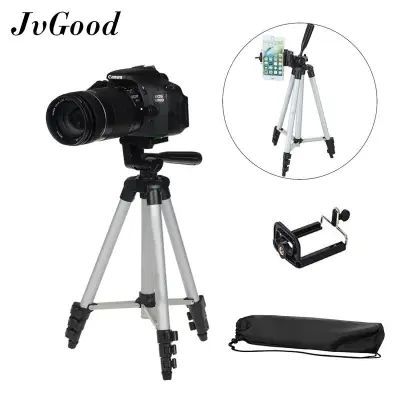 JvGood Camera Tripods with Bag Rotatable Retractable Tripods Stand Travel Tripods Mount WT-3110A Compact Lightweight Aluminum Flexible Phone/Camera Tripods with Mobile Phone Holder Telescoping Camera DSLR Stand Tripods