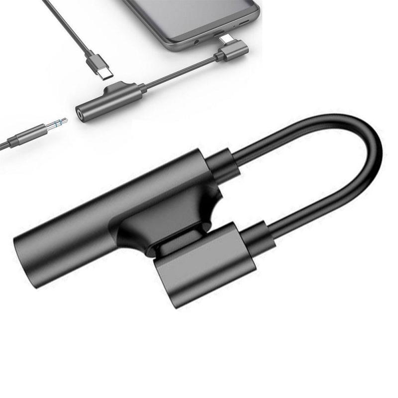 niceEshop 2 in 1 USB C to 3.5mm Audio Converter, Type – C to 3.5mm Headphone Audio Jack Adapter, Female Stereo Microphone Connector Cable for Type C Devices Singapore