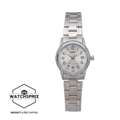 [WatchSpree] Casio Ladies' Standard Analog Silver Stainless Steel Band Watch LTPV002D-7B LTP-V002D-7B