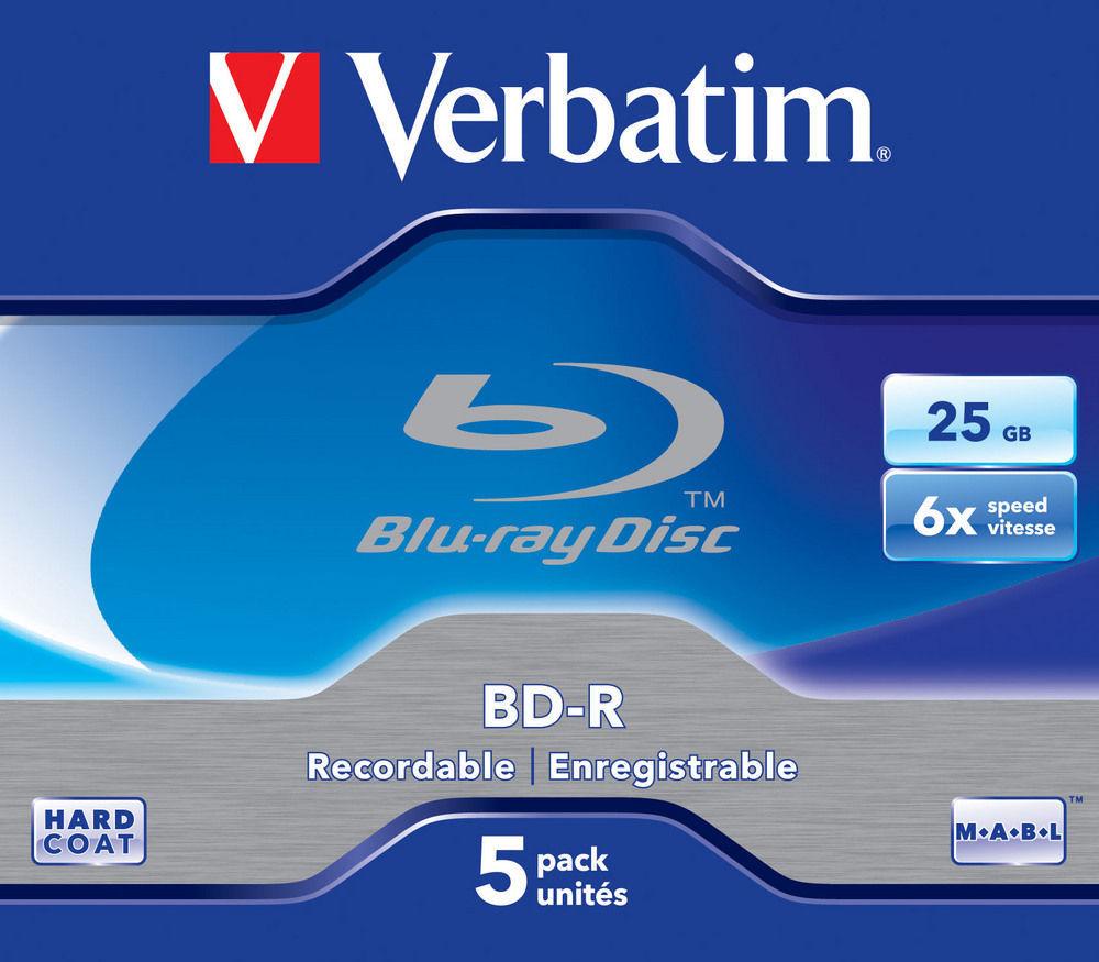 Verbatim BD-R 25GB 6x 5pcs Pack Jewel Case