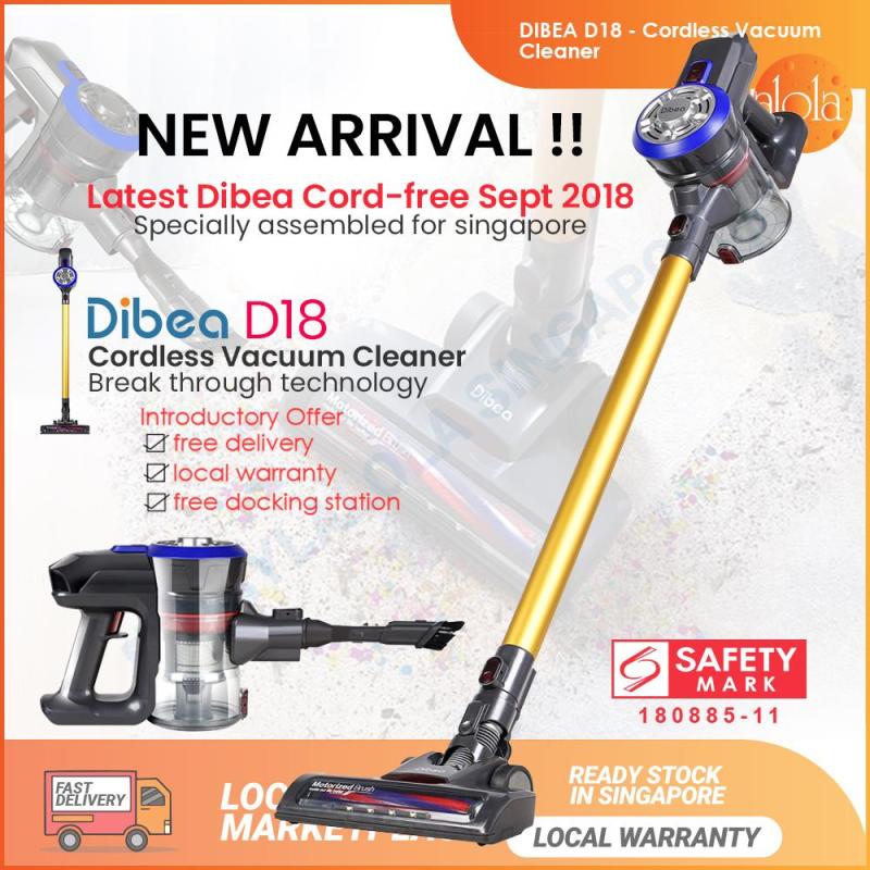 Dibea D18 Cordless Vacuum Cleaner Handheld Stick LED Light Large Capacity Household Appliances With Vacuum Cleaner Brush Singapore