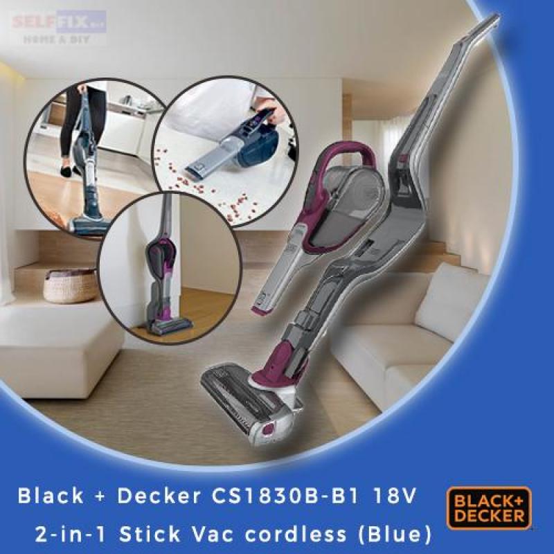 Black and Decker CS1830B 18V 2-in-1 Stick Vac cordless (Blue) Singapore