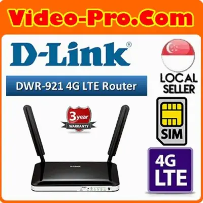 D-Link DWR-921 WiFi 4G LTE Router w/ Embedded SIM Slot (150Mbps N)