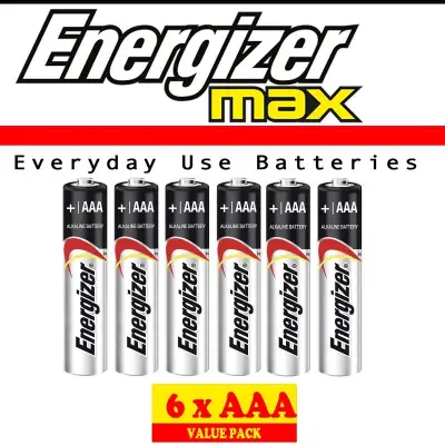 6 Piece Energizer Max AAA Alkaline Batteries