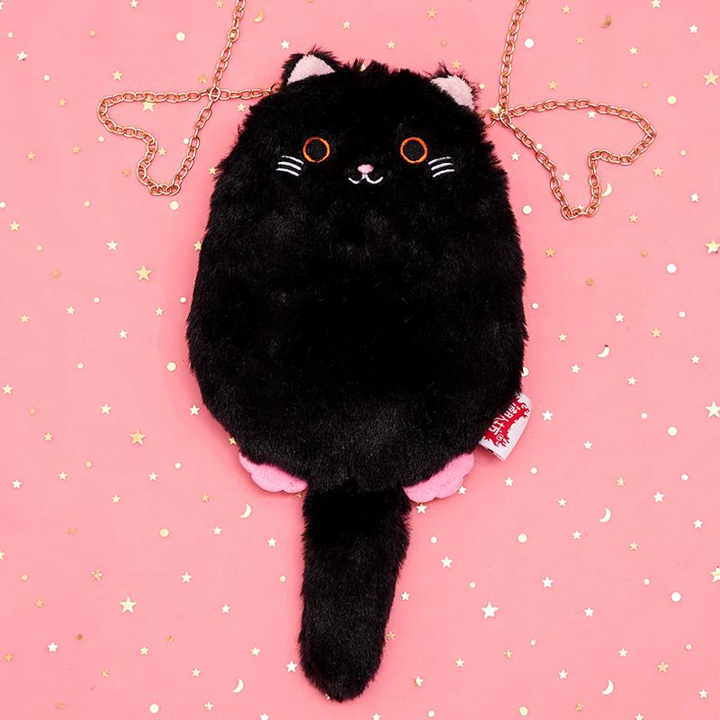 Sell Adorable Girls Heart Plush Catmi Shoulder Bag South Korea Cute Lolita Soft Girl One-Shoulder Chain Mobile Phone Small Bag Female