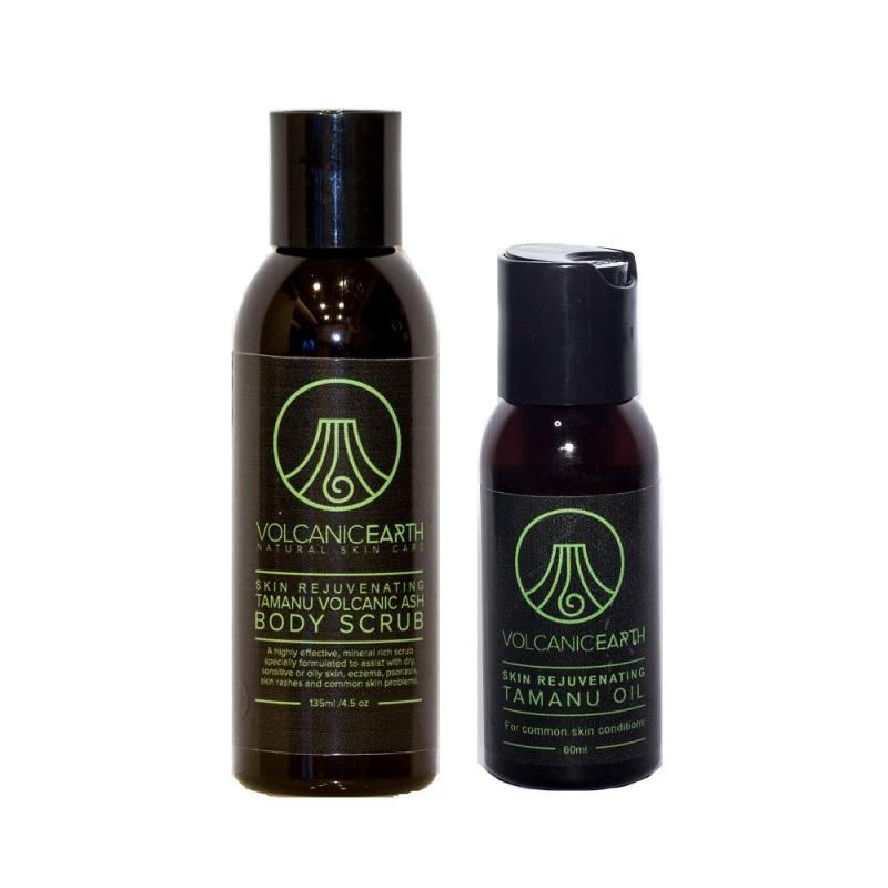 Buy Volcanic Earth Organic Tamanu Volcanic Ash Body Scrub 135ml + 100% Pure Tamanu Oil 60ml Value Set Singapore