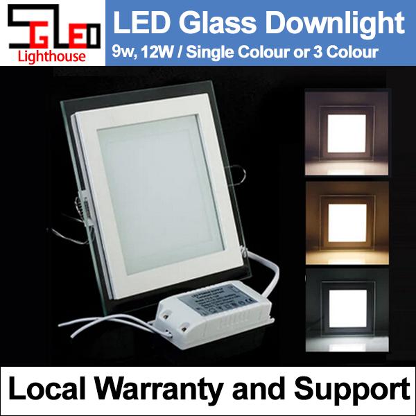 Home Ceiling Lights Decor Lazada Sg 12w Led Square Glass Downlight Daylight 6500k