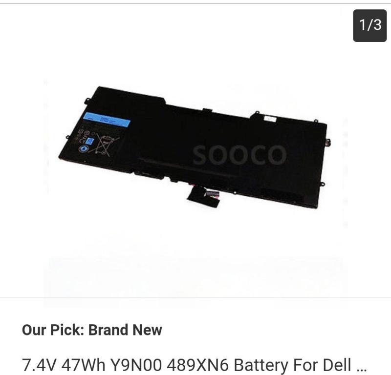 7.4v 47wh Battery for Dell XPS 13 13-l321x 13-l322x 489xn Y9n00 Series