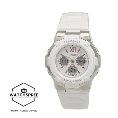 [WatchSpree] Casio Baby-G Pastel Color Series White Resin Band Watch BGA110BL-7B BGA-110BL-7B