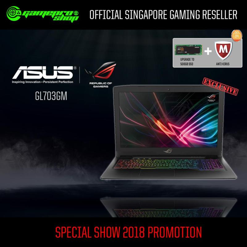 8th Gen ASUS GL703GM-E5100T EXCLUSIVE(8th-Gen GTX1060 6GB GDDR5) 17.3 with 144Hz Gaming Laptop *CEE SHOW*