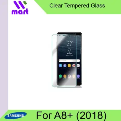 Tempered Glass Screen Protector (Clear) For Samsung A8 Plus 2018
