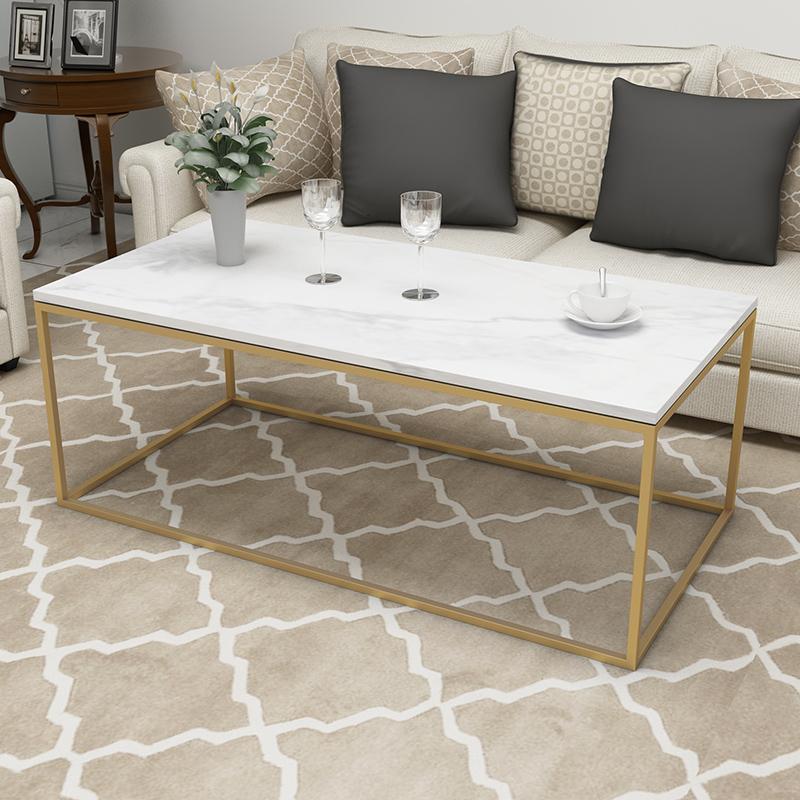 Nordic Minimalist Rectangular Marble Coffee Table