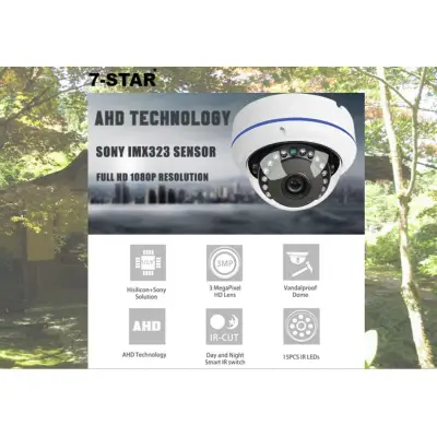 2MP Full-HD Sony 1080P 2 Megapixels Vandal-Resistant IP66 Dome IR CCTV Camera - 2.0MP AHD/TVI/CVI/CVBS 4 In 1 CCTV Camera