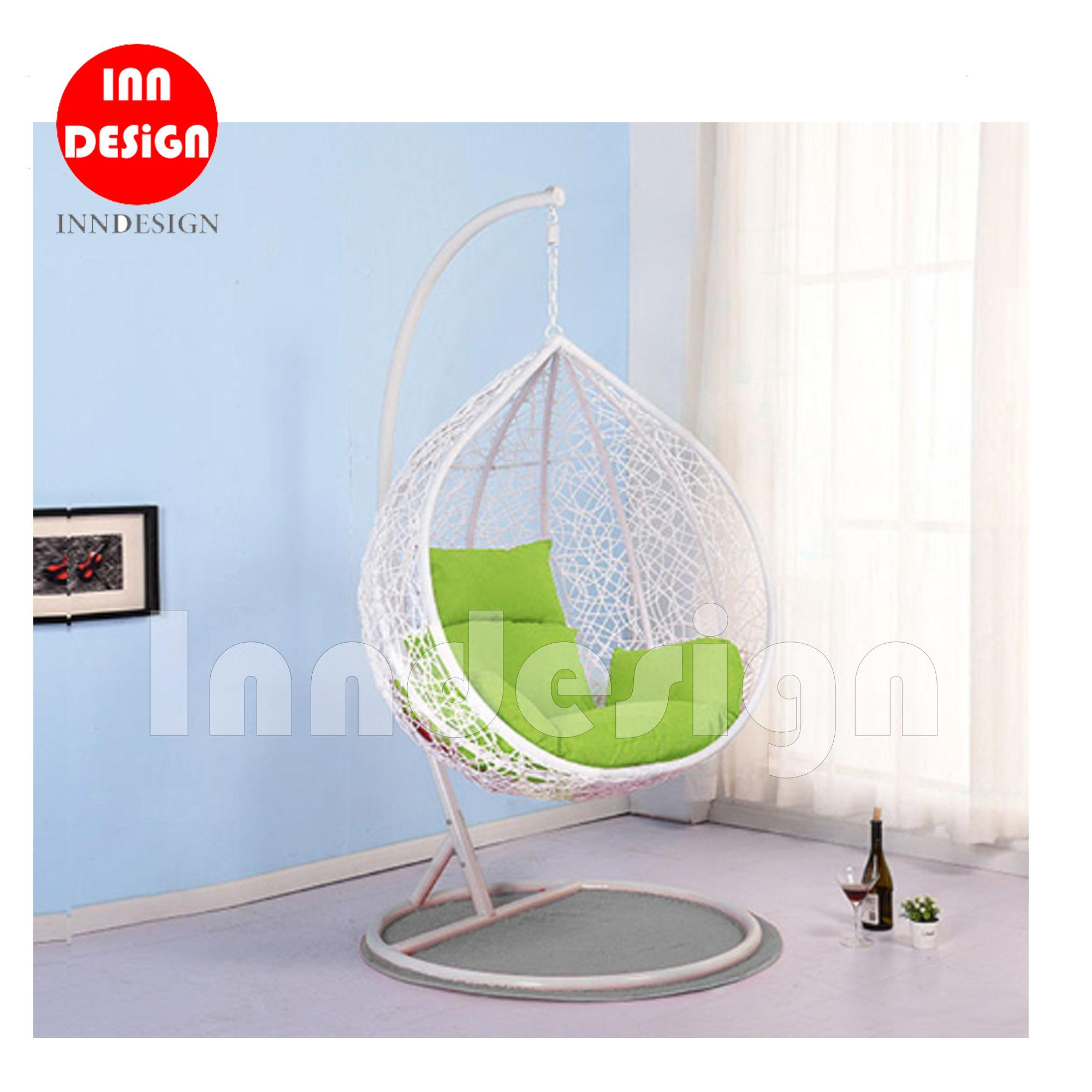 Coco Swing Chair / Lounge Chair / Relax Chair (White + Green(