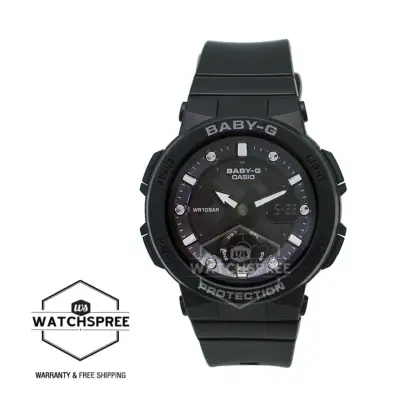 [WatchSpree] Casio Baby-G Beach Traveler Series Black Resin Band Watch BGA250-1A BGA-250-1A
