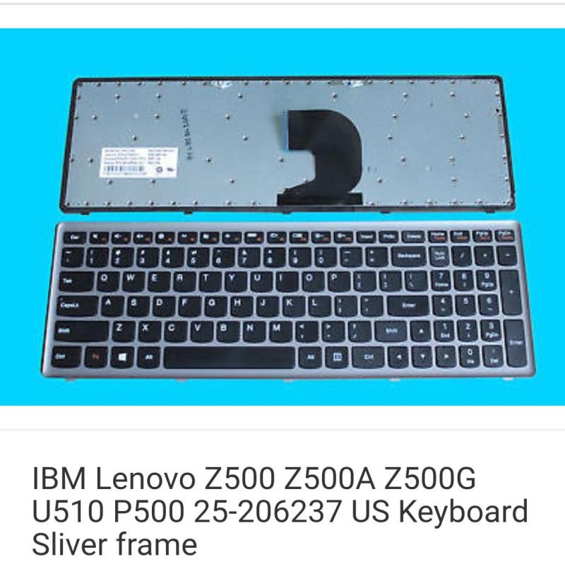 IBM Lenovo Z500 Z500A Z500G U510 P500 25-206237 US Keyboard Sliver frame