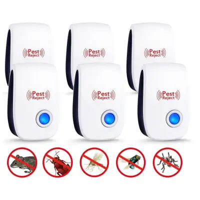 6PCS UK Plug Electronic Ultrasonic Pest Repeller Mosquito Rejector Mouse Rat Repellent Anti Mosquito Repeller killer Rode