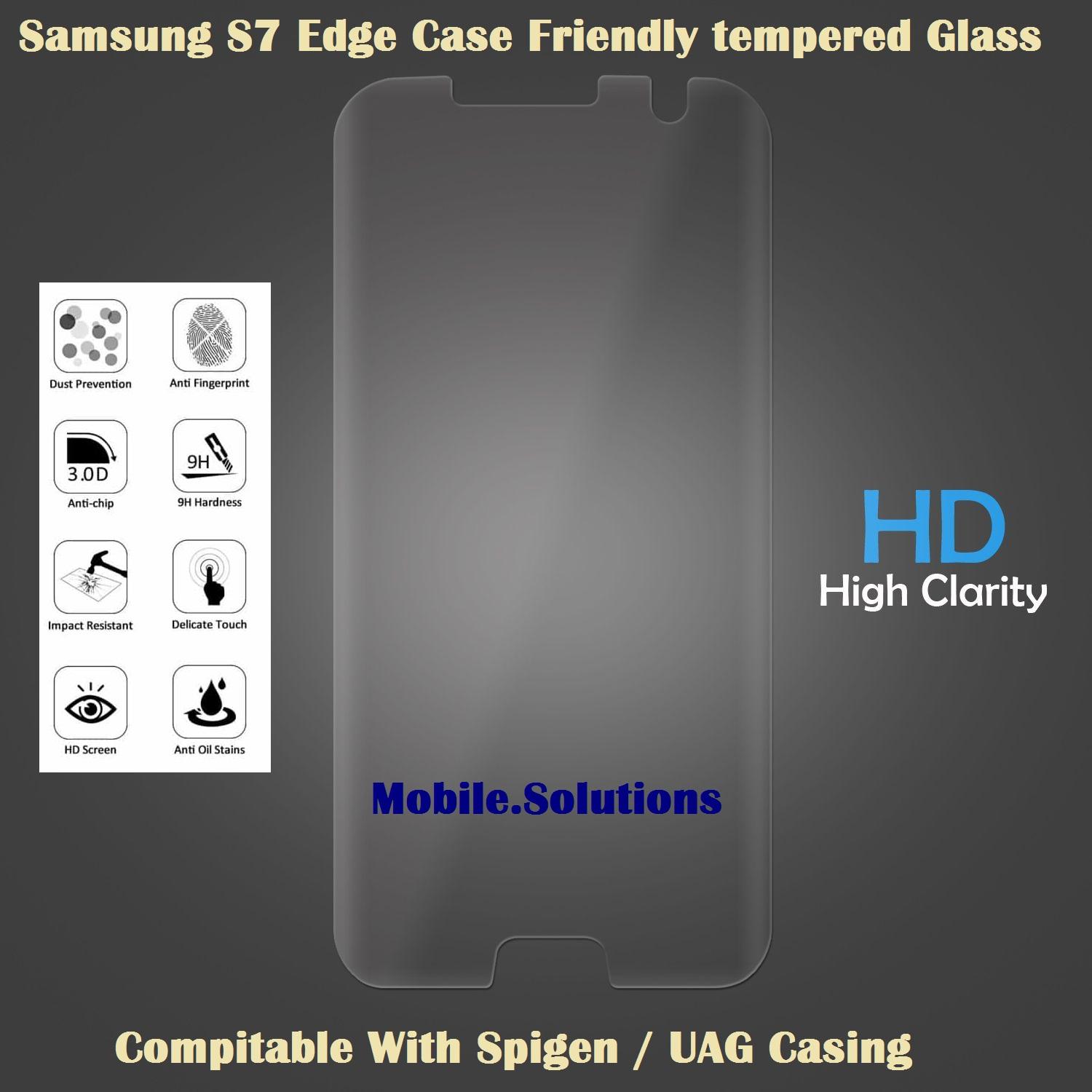 Buy Tempered Glass Screen Protectors Samsung S7 Edge Full Coverage Tempered Glass Case Friendly Clear