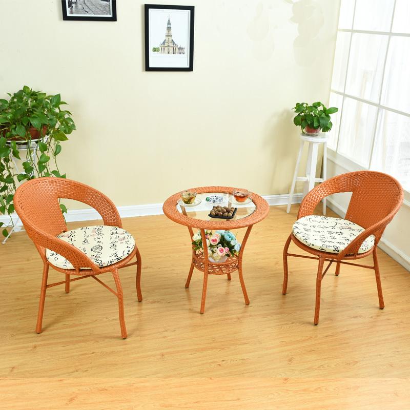 Teapoy Table Store Snnei Weaving Table And Chair Kits Rattan Tables And Chairs round Home Leisure Small Chair