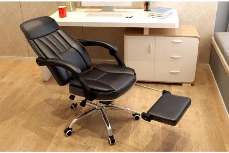 UMD Ergonomic offie chair leather chair boss chair with foot rest P22 (Free Installation) Singapore