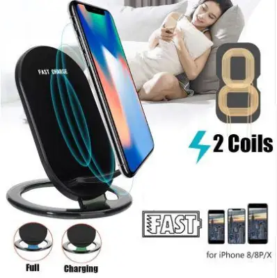 10W Qi Wireless Charger for iPhone 11 pro XR XS Max 8 plus Fast Wireless Charging Phone Stand for Samsung Xiaomi Huawei Holder