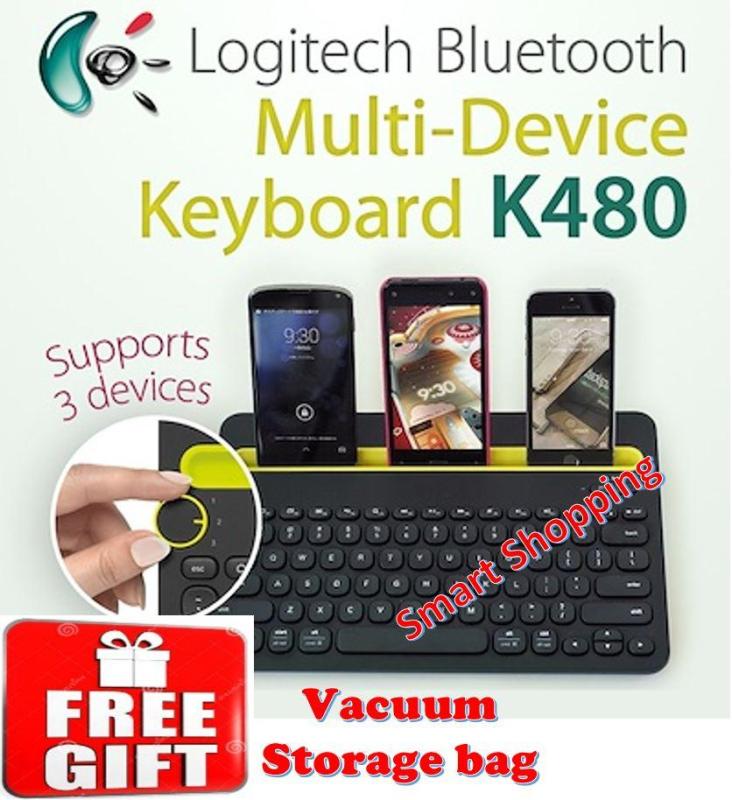 Logitech K480 Bluetooth Multi-Device Keyboard White Black Singapore