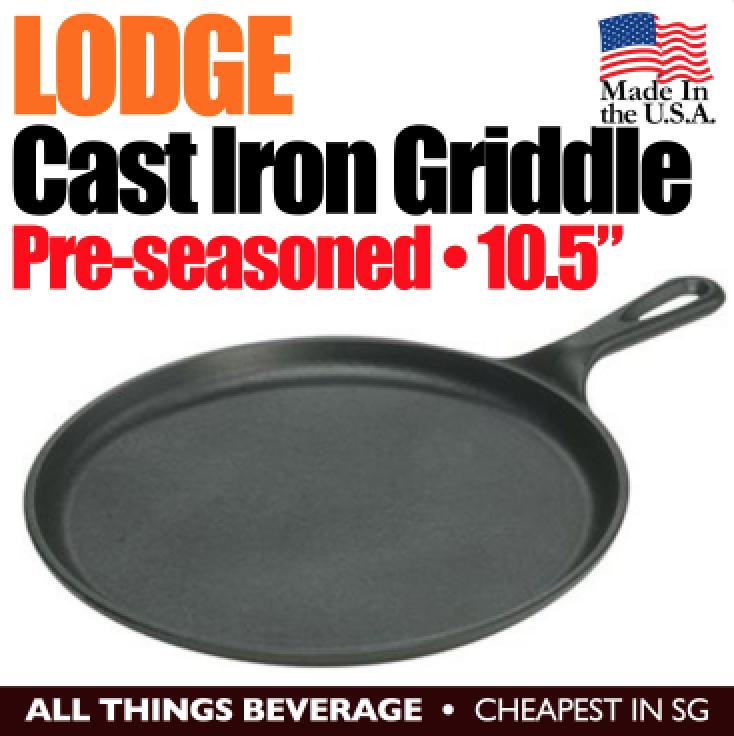 Lodge Cast Iron Round Griddle Pan 105 Pre Seasoned Singapore 