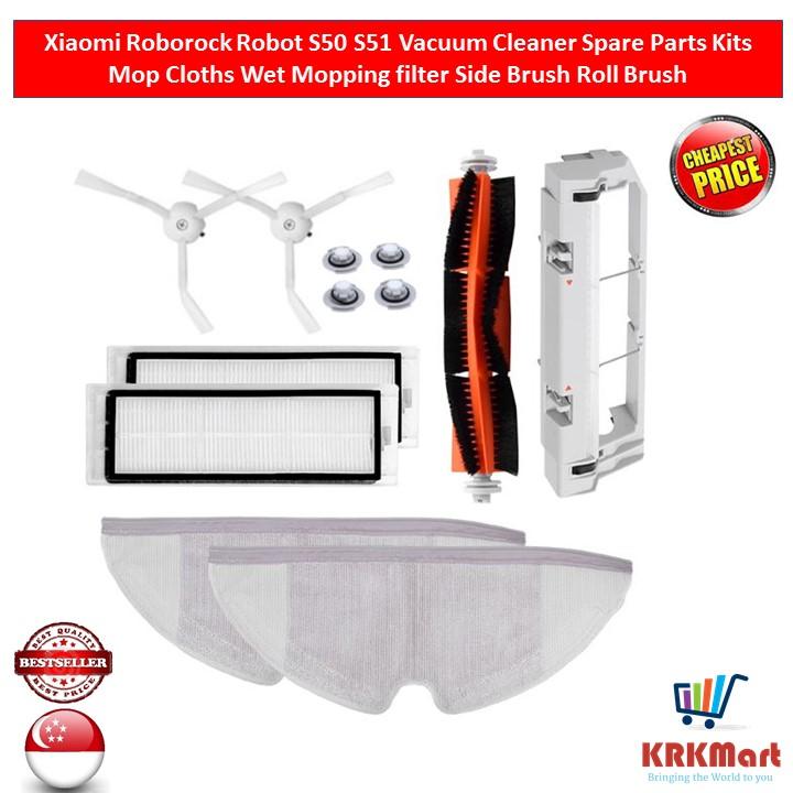 Xiaomi Roborock Parts Mop Cloths Wet Mopping filter Side Brush Roll Brush