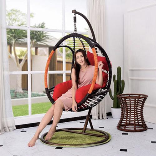 JIJI Riks Swing Chair (Outdoor Seating / Swing Chair) with cushions (Free Installation) - Balcony Swing chair/Relax Chair/ Lounge Chair/ Furniture (SG) Free Delivery