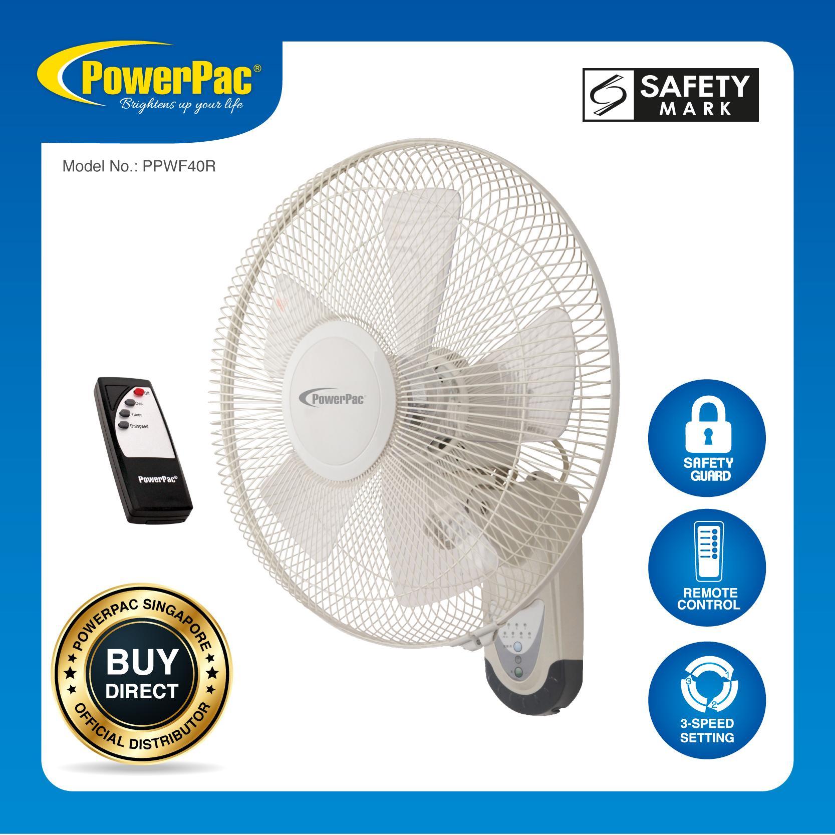 Brand New Collection Of Fan Lazada Sg Powerpac 16 Inch Wall Fan With Remote Control Ppwf40r