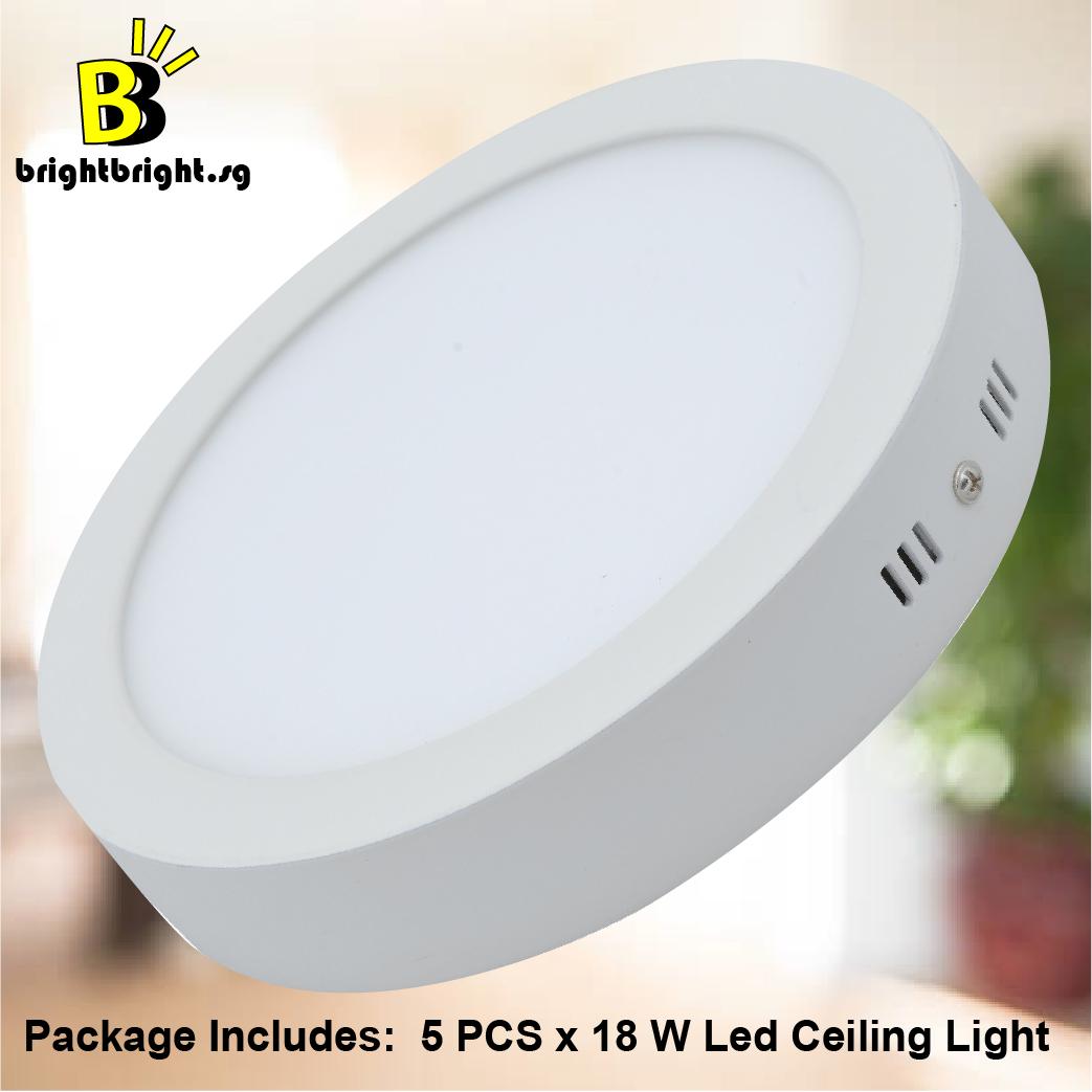 Brightbright Sg 5 X 18w Led Ceiling Light Purewhite 6000k Singapore Brightbright Sg 5 X 18w Led Ceiling Light Purewhite 6000k Singapore