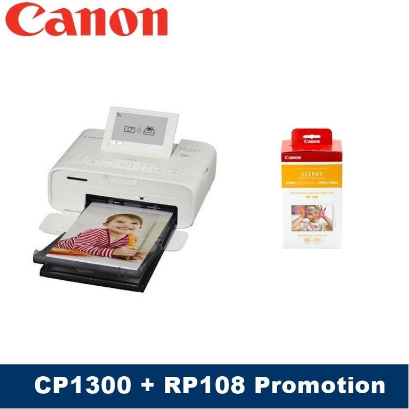[Singapore Warranty] Canon SELPHY CP1300 Mobile Wi-Fi Printer Black Pink White + RP108 other Singapore