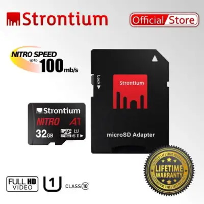 STRONTIUM NITRO A1 32GB MICRO SD CARD w/ SD ADAPTER