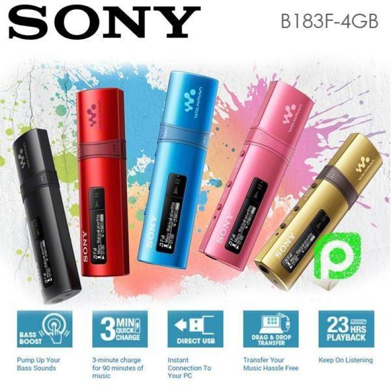 SONY MP3 Walkman with Built-in USB - NWZ-B183F. Bass Boost / 4GB / 3 min quick charge Singapore