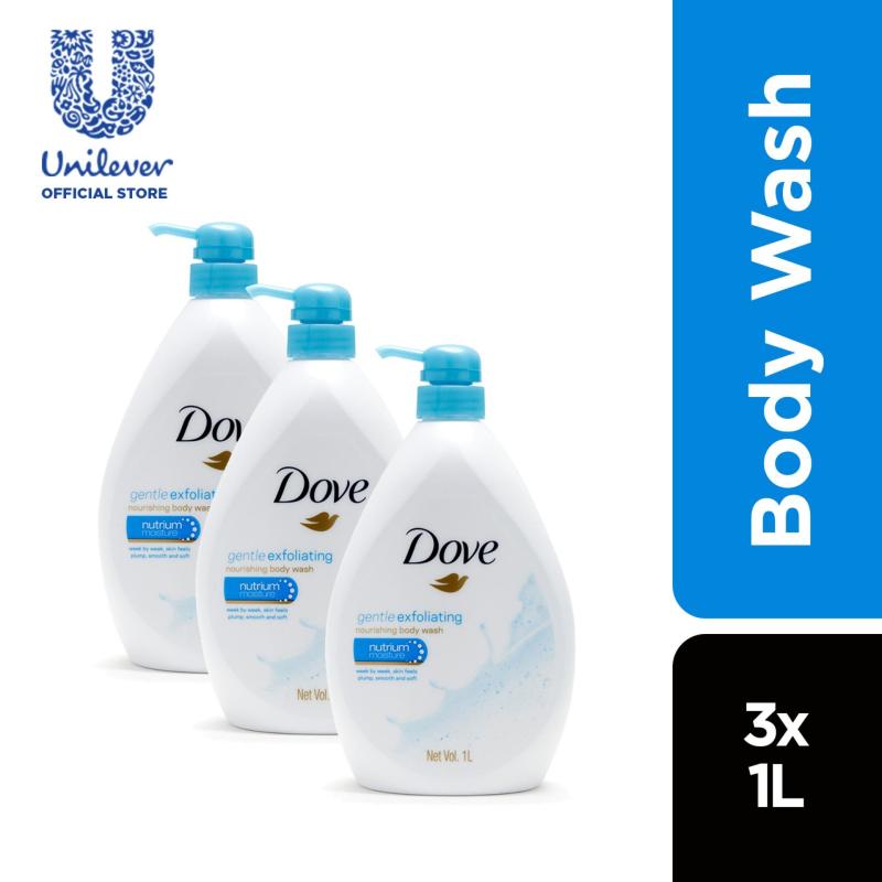 Buy Dove Gentle Exfoliating Body Wash 1L x 3 Singapore