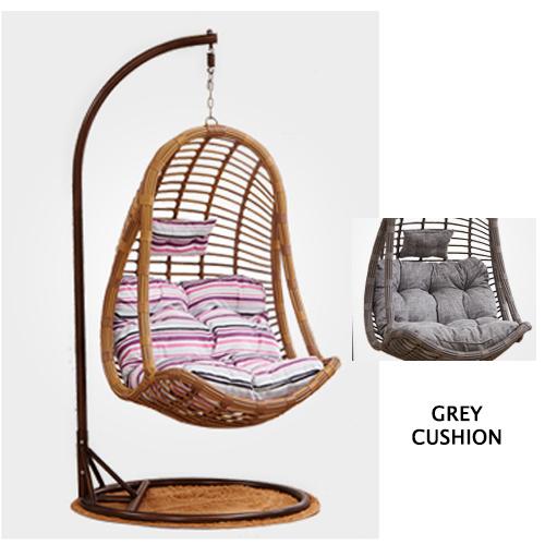 JIJI (Free Installation) Akira Swing Chair (Outdoor Seating / Swing Chair) with cushions - Balcony Swing chair/Relax Chair/ Lounge Chair/ Furniture (SG) Free Delivery