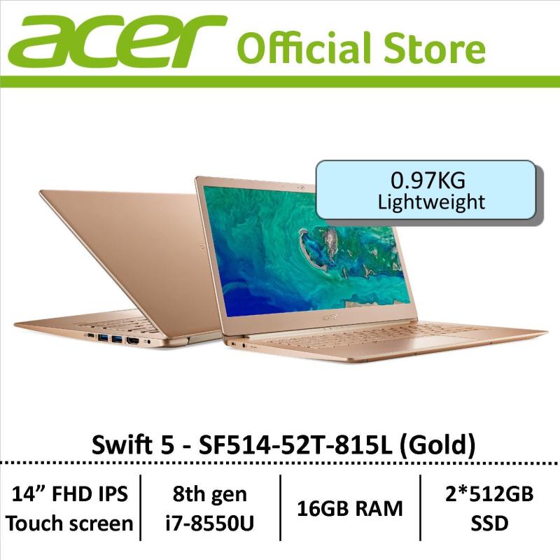 Acer Swift 5 SF514-52T-815L(Gold) Thin & Light Laptop - Free Gift with purchase