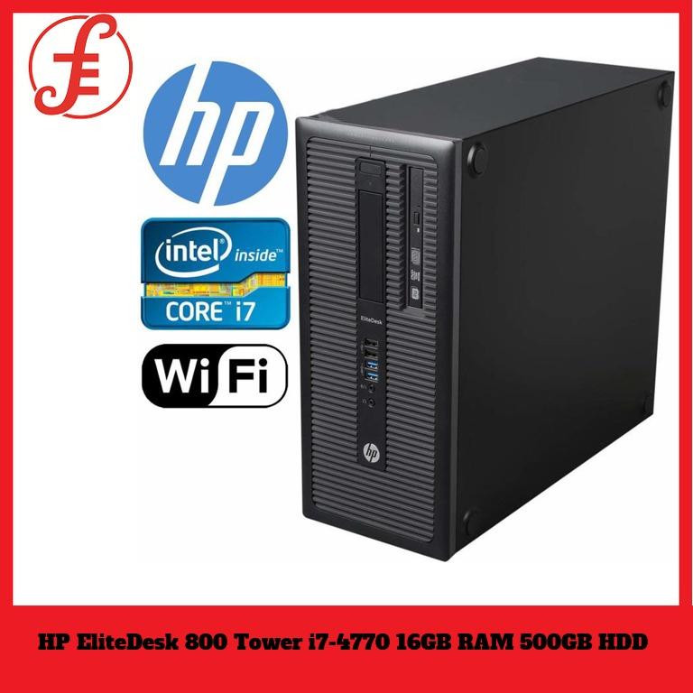 Hp Elitedesk 800 Tower I7 4770 16gb Ram 500gb Hdd Windows 7 Professional