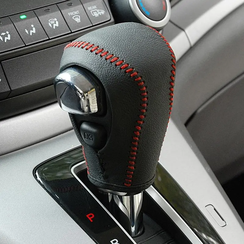 Red Line For Honda Vezel 14 At Black Handmade Genuine Leather Handbrake Shift Knob Gear Sets Sleeve Stick Cushion Interior Decoration Pad Lazada Singapore