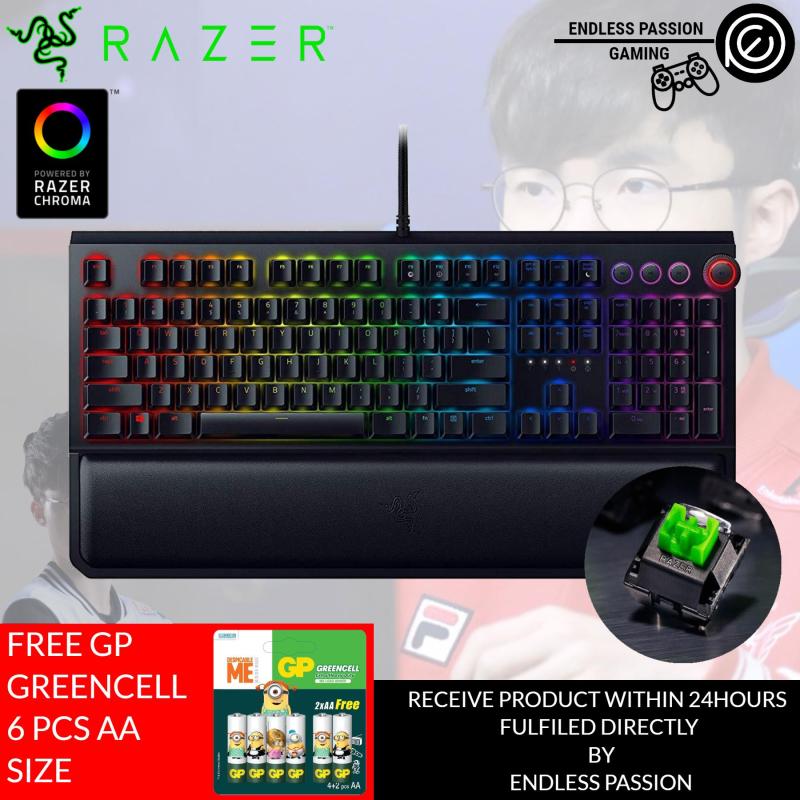 Razer Blackwidow Elite - Multi-Function Digital Dial with Dedicated Media Controls - Ergonomic Wrist Rest - Razer Green Mechanical Switches (Tactile and Clicky) Singapore