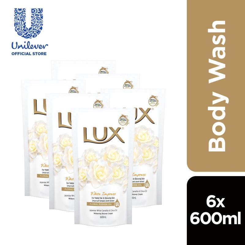 Buy LUX White Impress Body Wash 600ml Refill x 6 packs Singapore